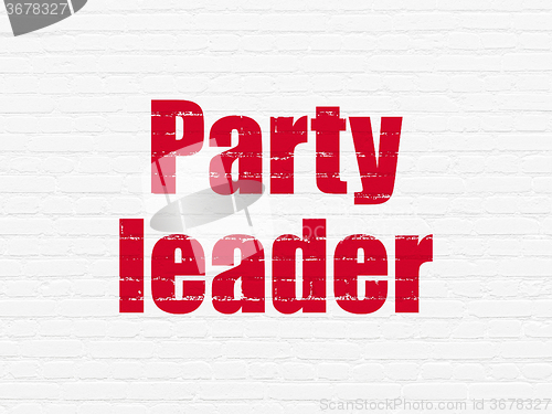 Image of Political concept: Party Leader on wall background