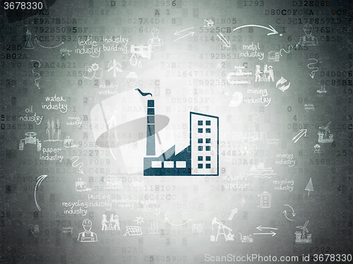 Image of Manufacuring concept: Industry Building on Digital Paper background