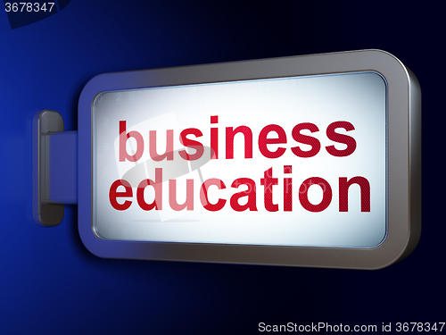 Image of Learning concept: Business Education on billboard background