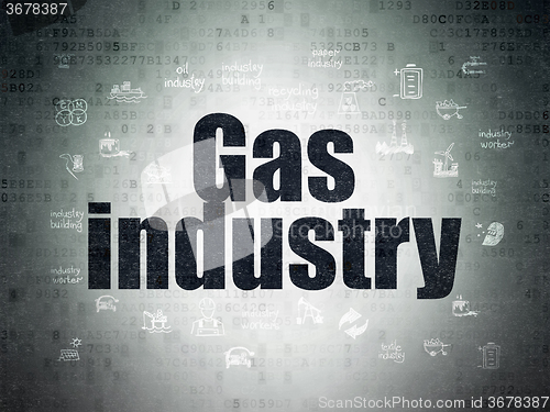 Image of Manufacuring concept: Gas Industry on Digital Paper background