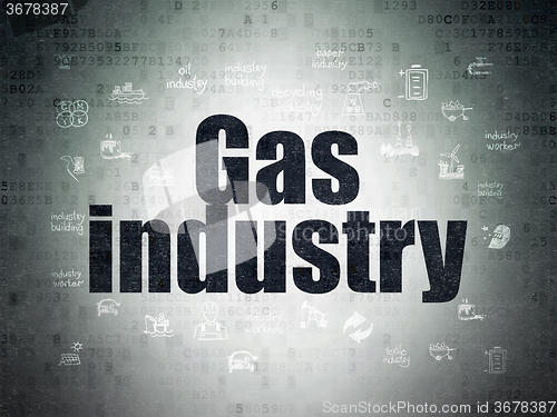 Image of Manufacuring concept: Gas Industry on Digital Paper background