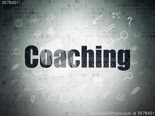 Image of Studying concept: Coaching on Digital Paper background