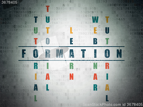 Image of Studying concept: Formation in Crossword Puzzle