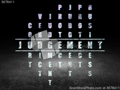 Image of Law concept: Judgement in Crossword Puzzle