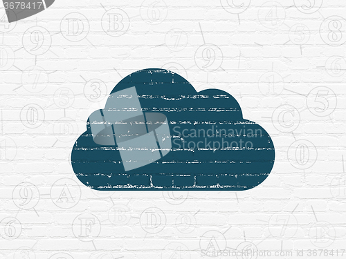 Image of Cloud networking concept: Cloud on wall background