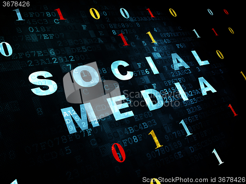 Image of Social network concept: Social Media on Digital background