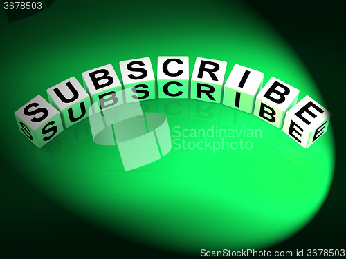 Image of Subscribe Dice Represent to Sign up or Apply