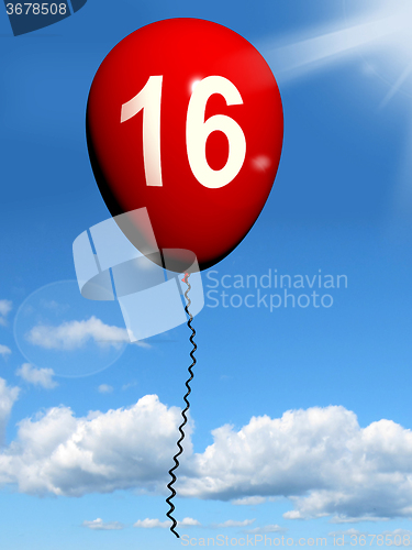 Image of 16 Balloon Shows Sweet Sixteen Birthday Party