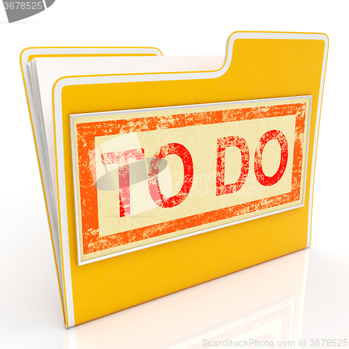 Image of To Do File Shows Organise And Planning Tasks
