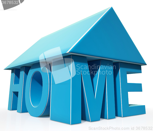 Image of House Word Icon Shows House For Sale