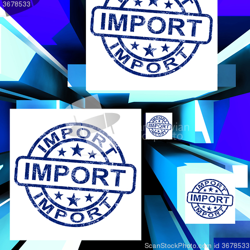 Image of Import On Cubes Showing Importing Products