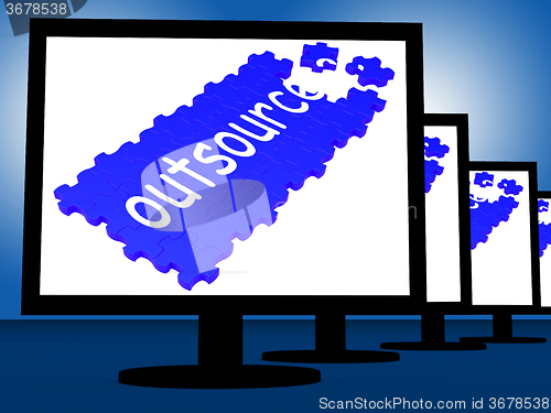 Image of Outsource On Monitors Shows Subcontracts
