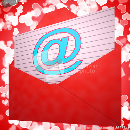 Image of At Envelope Shows Email Message And Correspondence