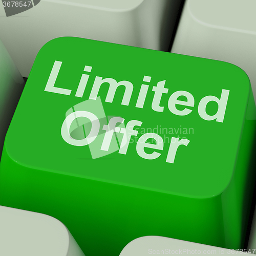 Image of Limited Offer Key Showing Deadline Product Promotion