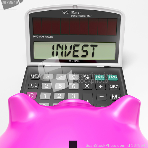 Image of Invest Calculator Shows Deposit In Growing Savings
