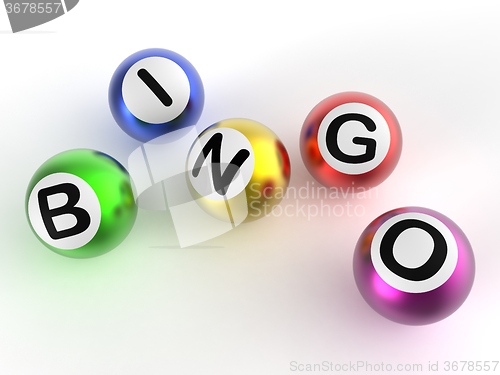 Image of Bingo Balls Shows Luck At Lottery