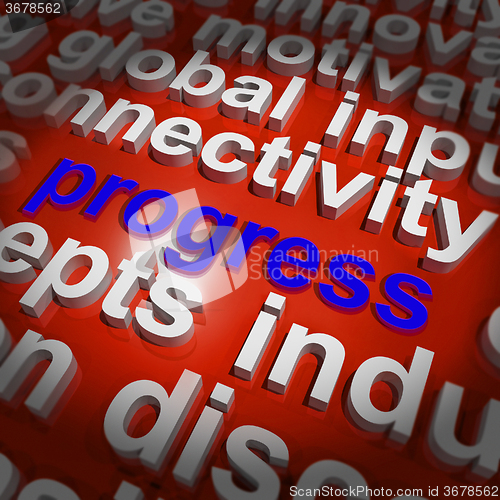 Image of Progress Word Cloud Means Maturity Growth  And Improvement