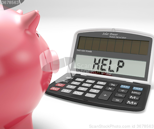 Image of Help Calculator Shows Borrow Savings And Budgeting