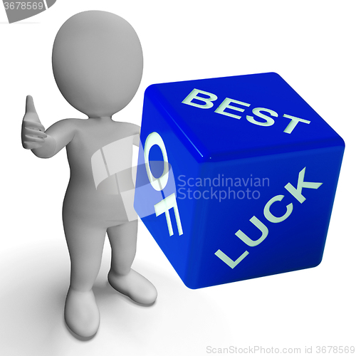 Image of Best Of Luck Dice Represents Gambling And Fortune