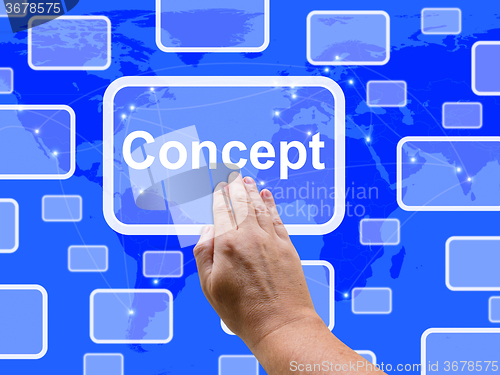 Image of Concept Touch Screen Shows Idea Concepts