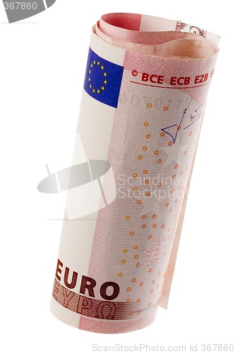 Image of Euro currency rolled

