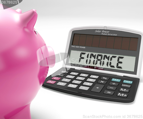 Image of Finance Calculator Shows Revenue Income And Success