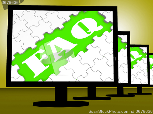 Image of Faq On Monitors Shows Faqs Frequently Asked Questions Online