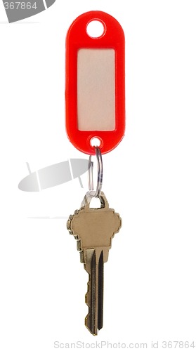 Image of Key with key tag


