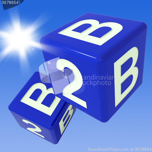 Image of B2B Dice Flying Shows Marketing 