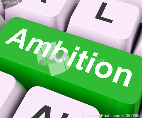 Image of Ambition Key Means Aim Or Goal\r