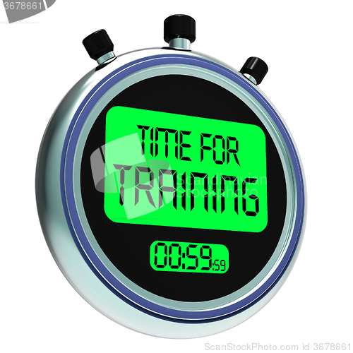 Image of Time For Training Message Shows Coaching And Instructing