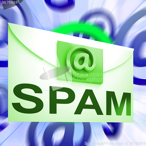 Image of Spam Envelope Shows Security Unwanted Mail Inbox