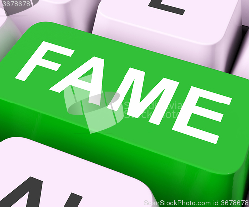 Image of Fame Keys Mean Renowned Or Popular\r