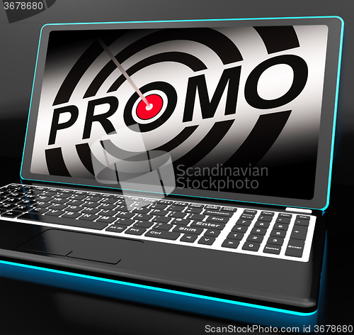 Image of Promo On Laptop Shows Special Promotions