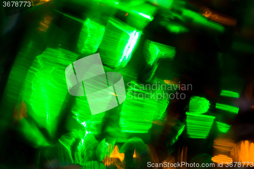 Image of colorful night lights bokeh over dark background