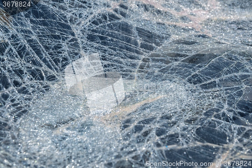 Image of Damaged windshield after accident