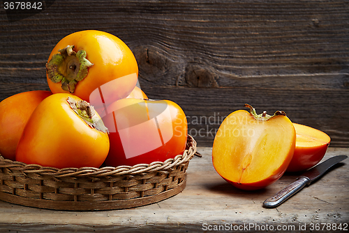 Image of fresh ripe persimmons