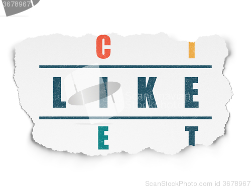 Image of Social network concept: Like in Crossword Puzzle