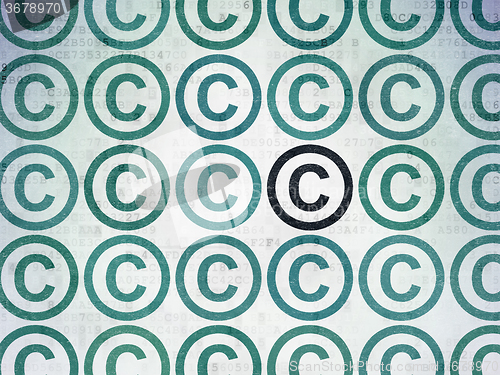 Image of Law concept: copyright icon on Digital Paper background