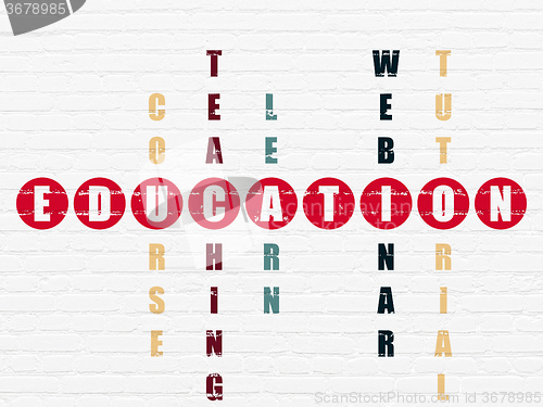 Image of Studying concept: Education in Crossword Puzzle