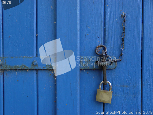 Image of padlock on blue