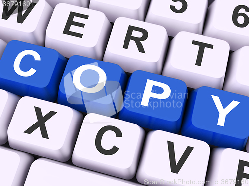 Image of Copy Key Shows Copying Duplicating Or Replicate\r
