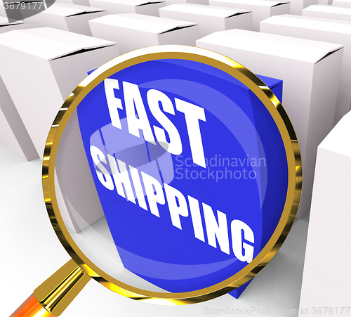 Image of Fast Shipping Packet Shows Quick Deliveries and Transportation