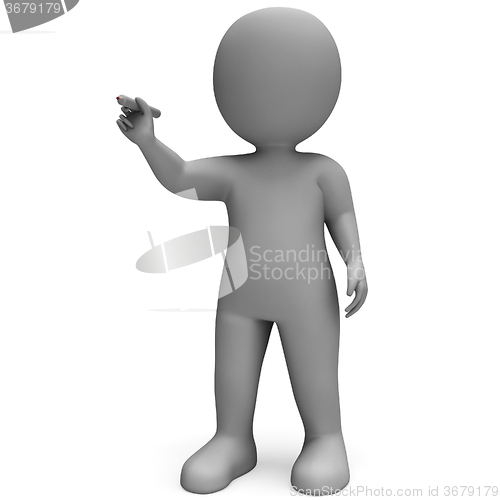 Image of Blank Copyspace And 3d Character Writing