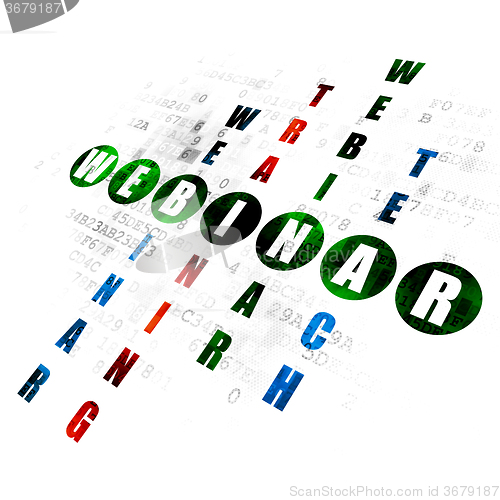 Image of Studying concept: Webinar in Crossword Puzzle