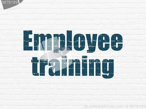 Image of Education concept: Employee Training on wall background