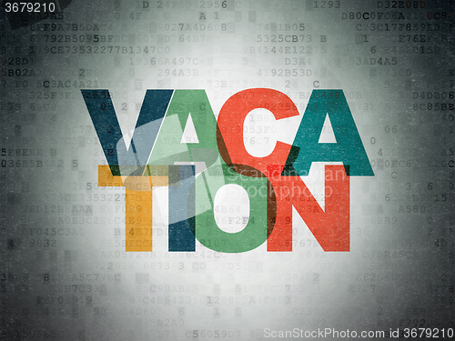 Image of Holiday concept: Vacation on Digital Paper background