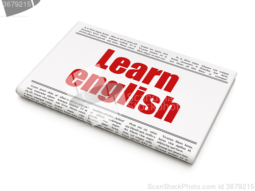 Image of Learning concept: newspaper headline Learn English