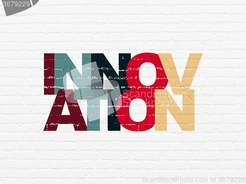 Image of Business concept: Innovation on wall background