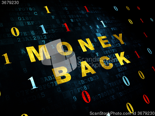 Image of Business concept: Money Back on Digital background